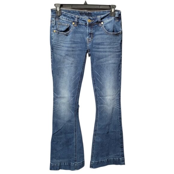 Rock And Roll Cowgirl Denim - Rock & Roll Cowgirl Low Rise Stretch Trousers 29x34 (29x32) Flare Leg Jeans